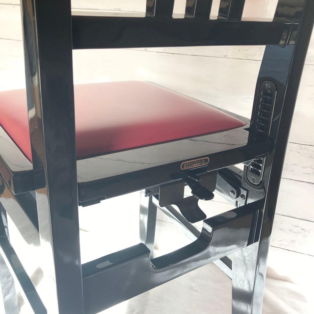 美品✨ピアノ椅子 座面高さ調整可 座面クッション入り