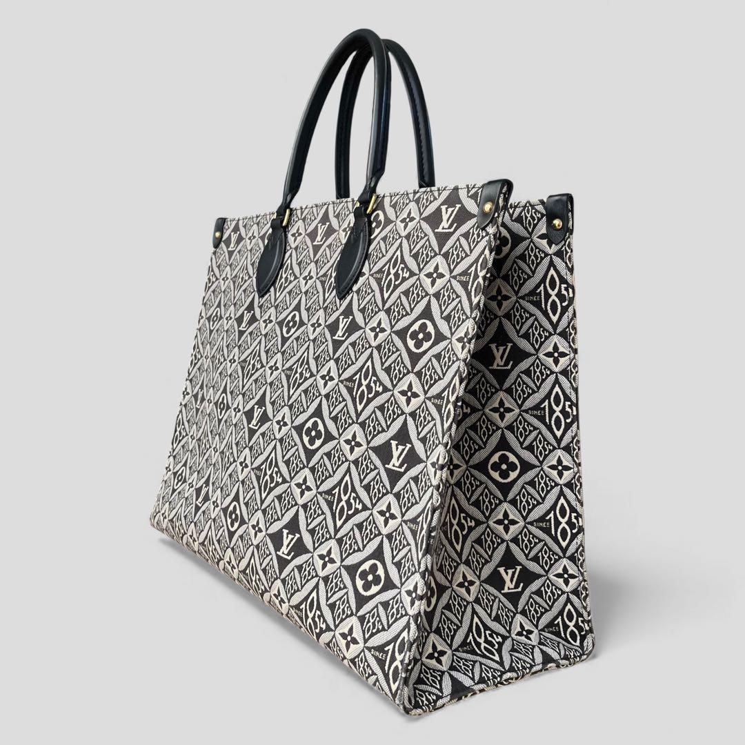 美品 ルイヴィトン オンザゴー GM モノグラム ジャガード トートバッグ