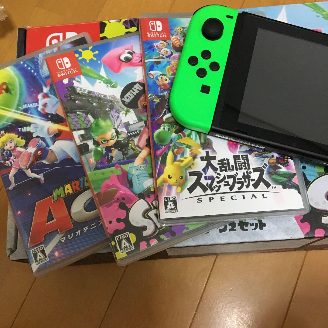 任天堂Switch スプラトゥーンセット+大乱闘スマッシュブラザーズ+マリオテニ