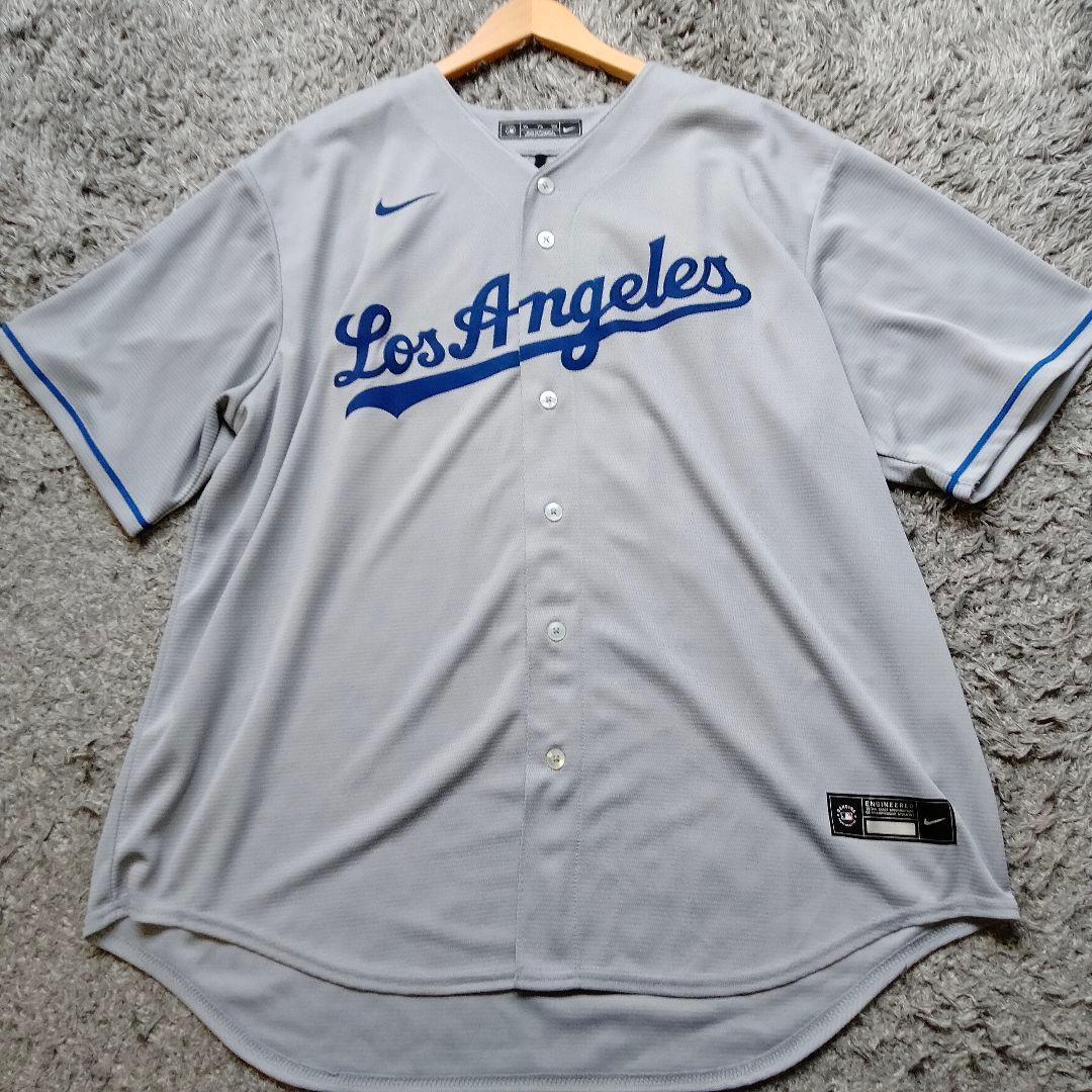 【美品】ドジャース 大谷翔平 #17 レプリアユニホーム ロード グレー XXL