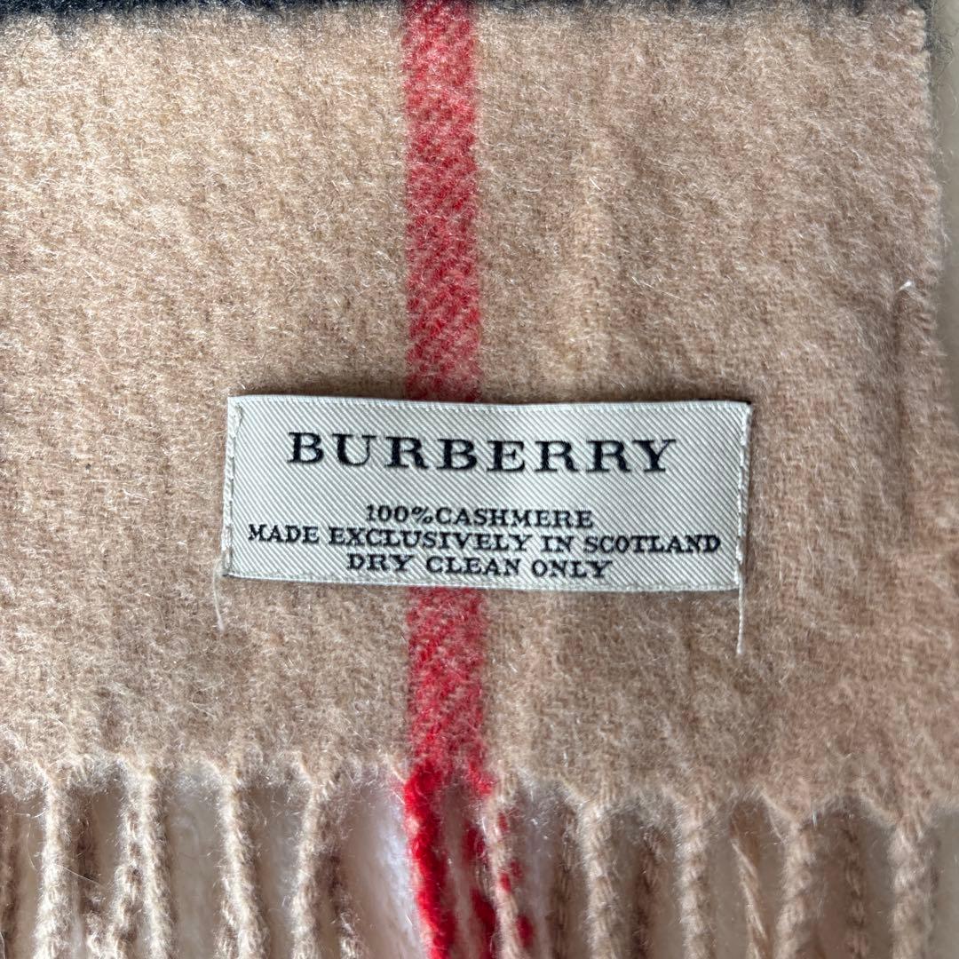 バーバリー☆チェック　カシミヤスカーフ☆アーカイブベージュ