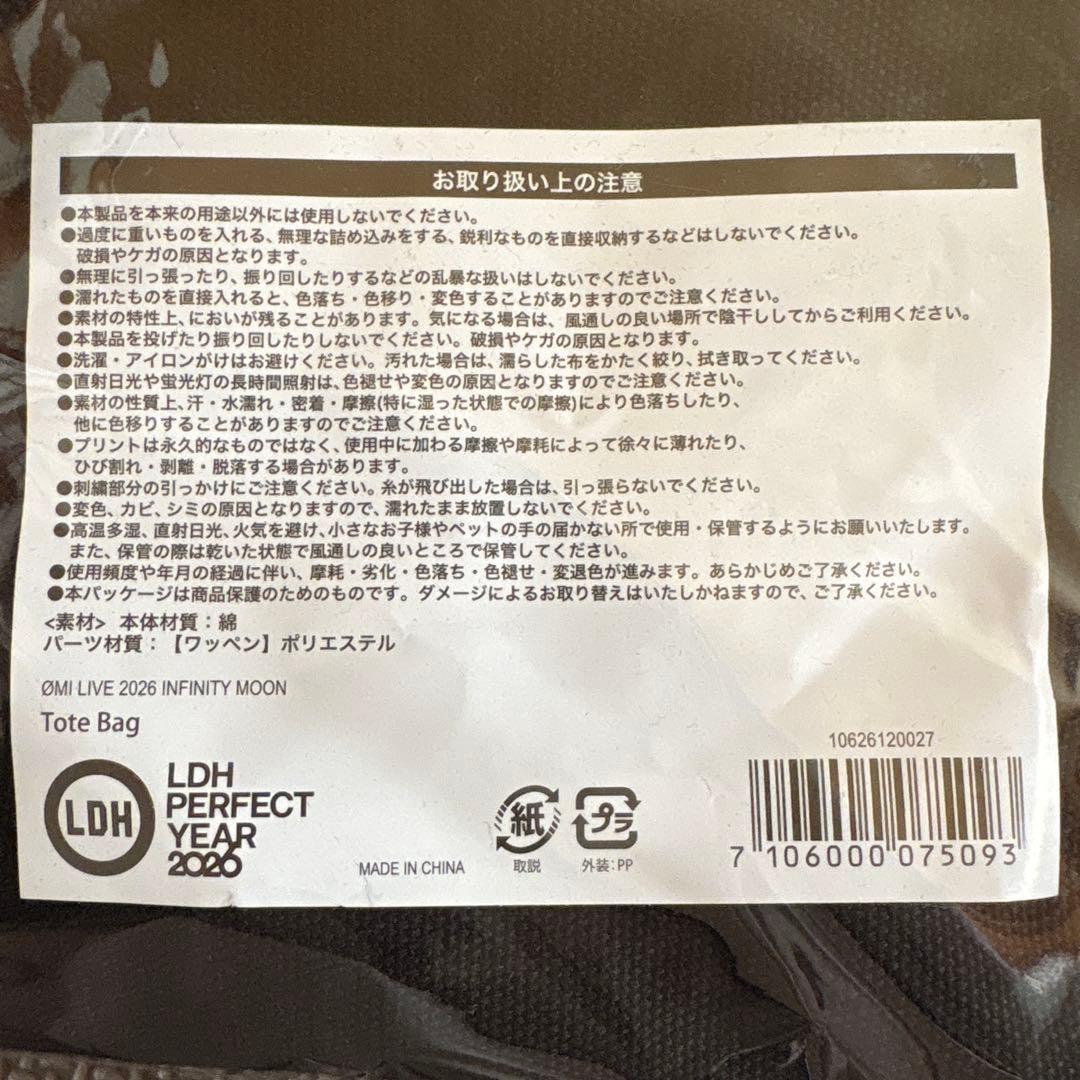 人気商品❗️【トートバッグ】ØMI 登坂広臣　ツアーグッズ☆未開封