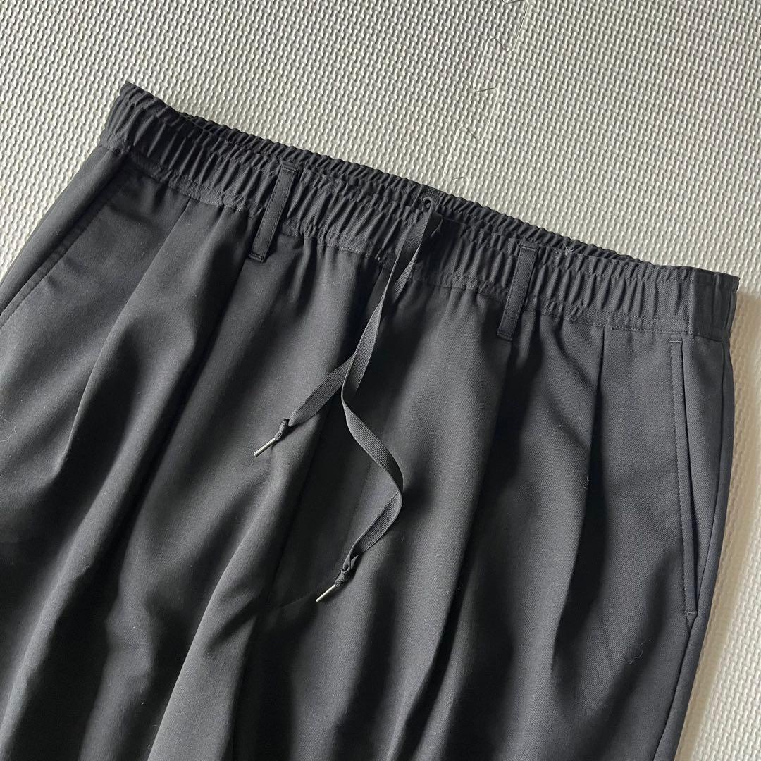 美品 N.HOOLYWOOD イージータックスラックス 38黒 トロピカルウール