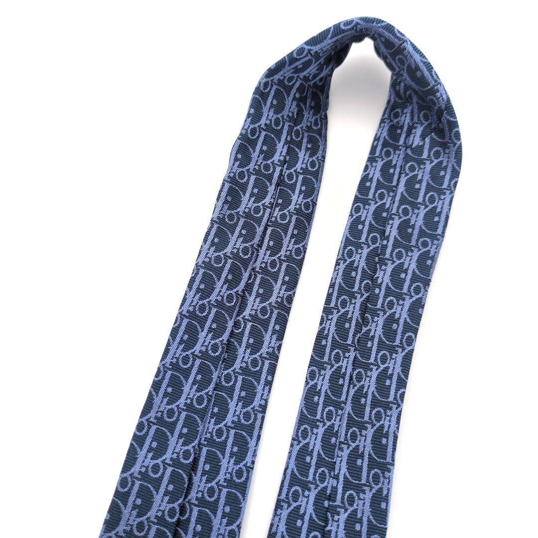 【美品】ディオールオム ナロータイ ネイビー オブリーク ストライプ イタリア製