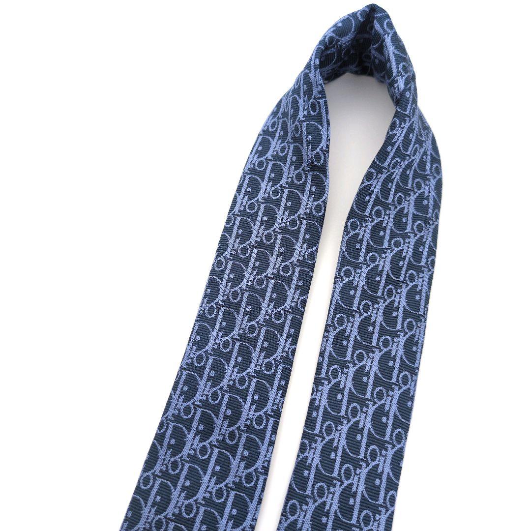 【美品】ディオールオム ナロータイ ネイビー オブリーク ストライプ イタリア製