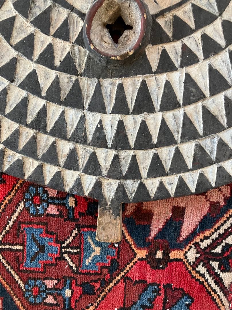 アフリカ ブワ族 お面 木彫り 民族工芸 マスク 壁掛け