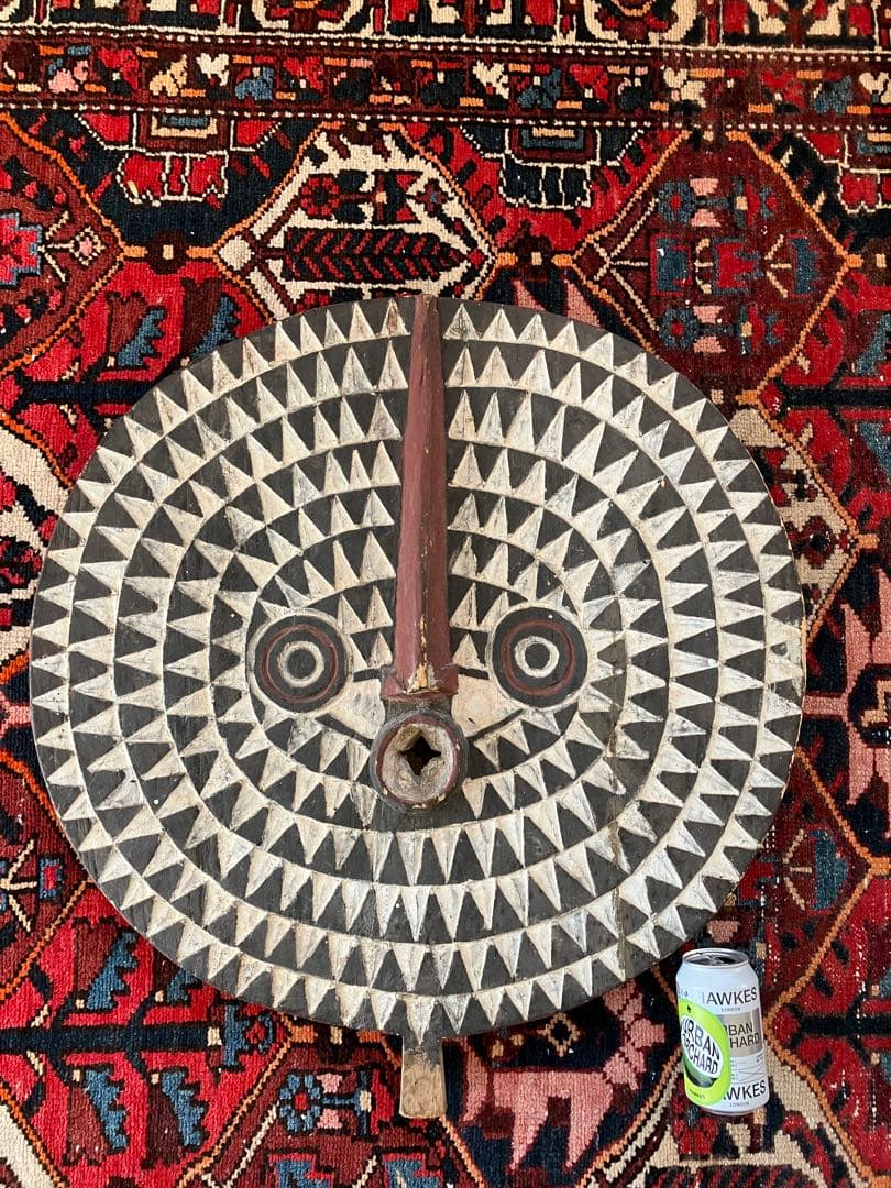 アフリカ ブワ族 お面 木彫り 民族工芸 マスク 壁掛け