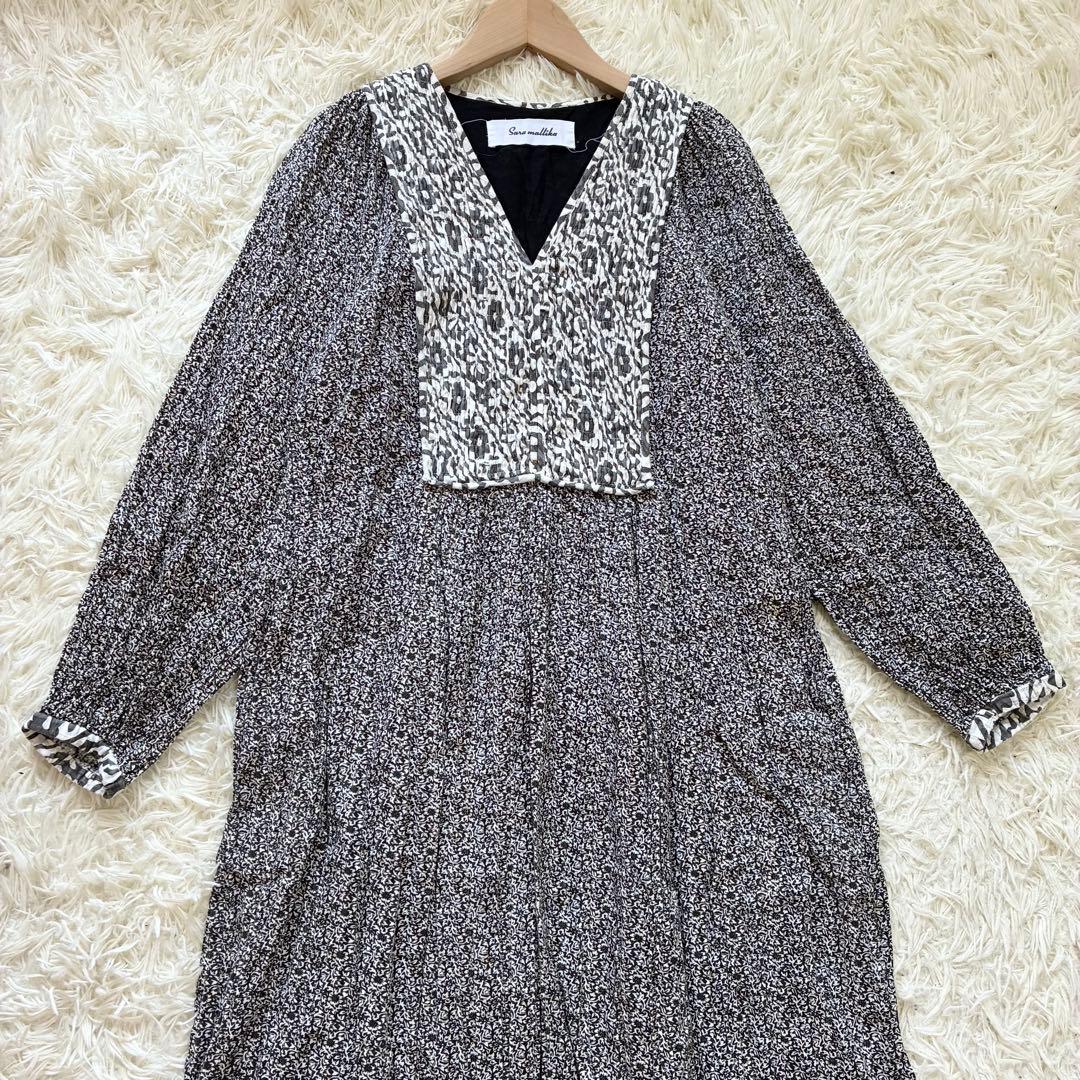 サラマリカ コットンルレックスダブルフラワープリントドレス