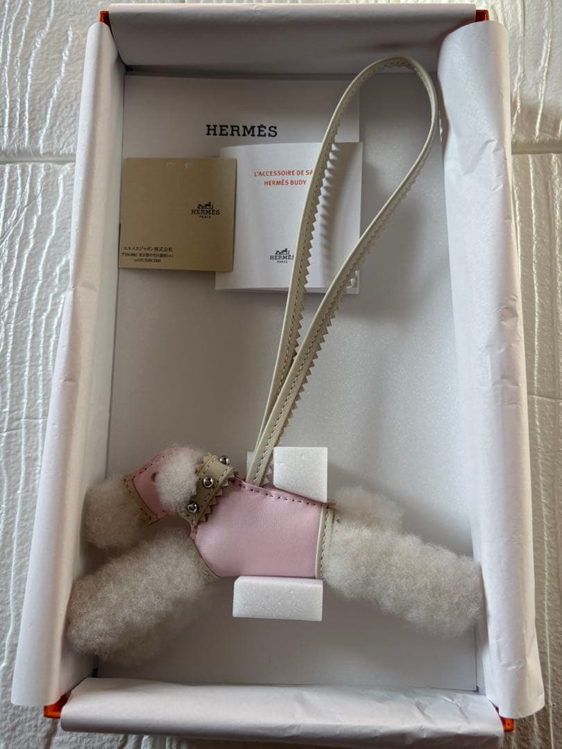 【新品未使用】エルメス　バディチャーム　ローズダーリン　新作　首輪付き　パンク