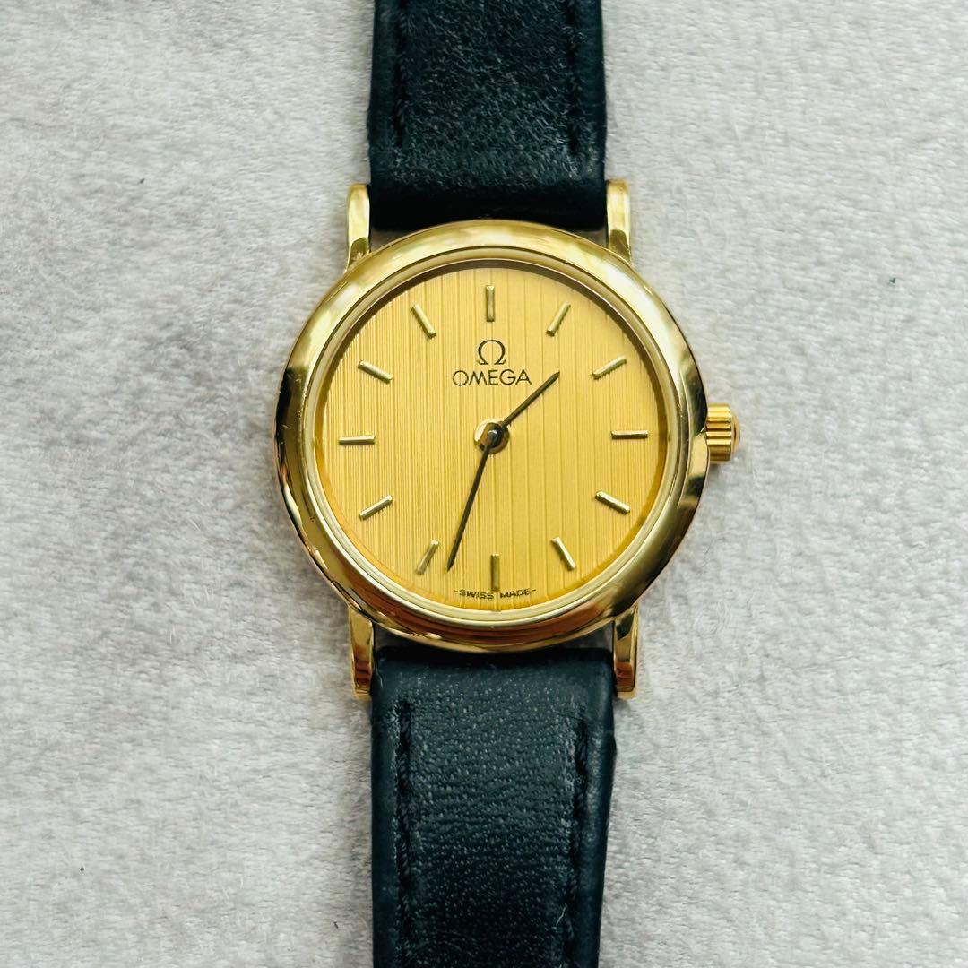 オメガ　デヴィル　レディース　クォーツ　オメガ製箱付き