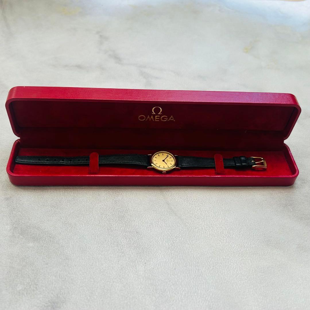オメガ　デヴィル　レディース　クォーツ　オメガ製箱付き
