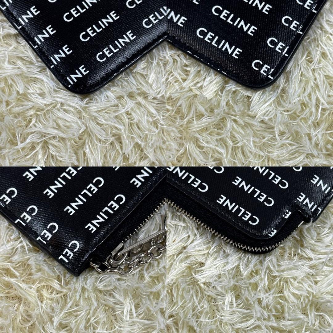 極美品✨セリーヌ　ケース　キーケース　チェーン　ロゴマニア　ブラック