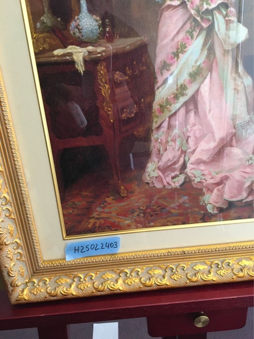 ジュール・ジェームス・ルージェロン 印刷画　絵画額縁 高級 アンティーク