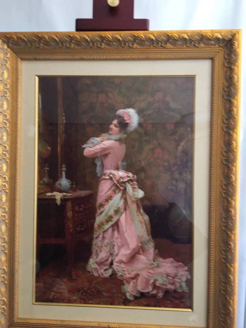 ジュール・ジェームス・ルージェロン 印刷画　絵画額縁 高級 アンティーク