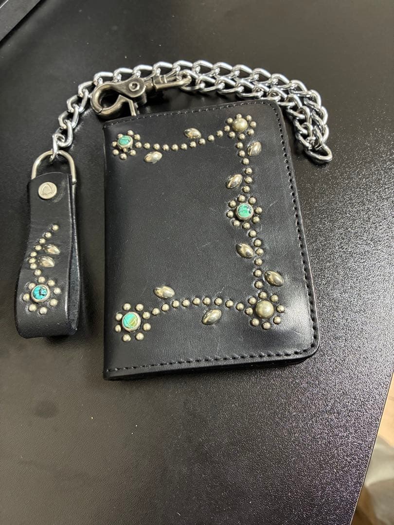 【レインボー】HTC トラッカーウォレット 二つ折り&チェーン