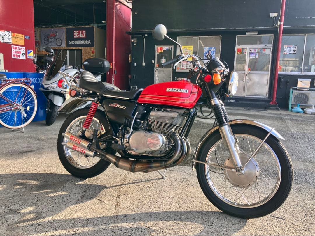 gt380 k2テックマフラー　beetステッカー前期用