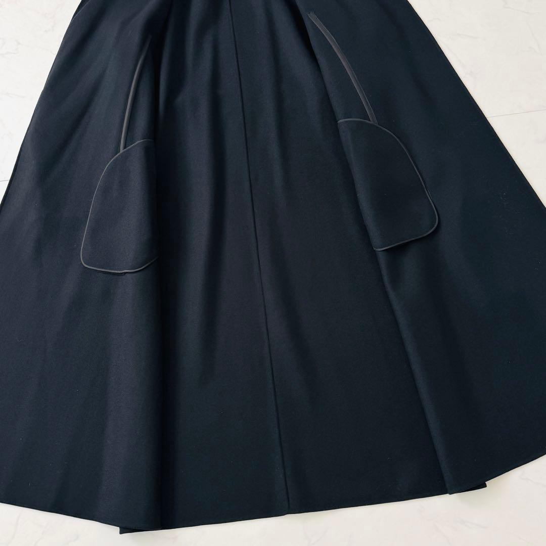 美品　ブラミンク　BLAMINK　ウールコート　リバー　ダブルフェイス