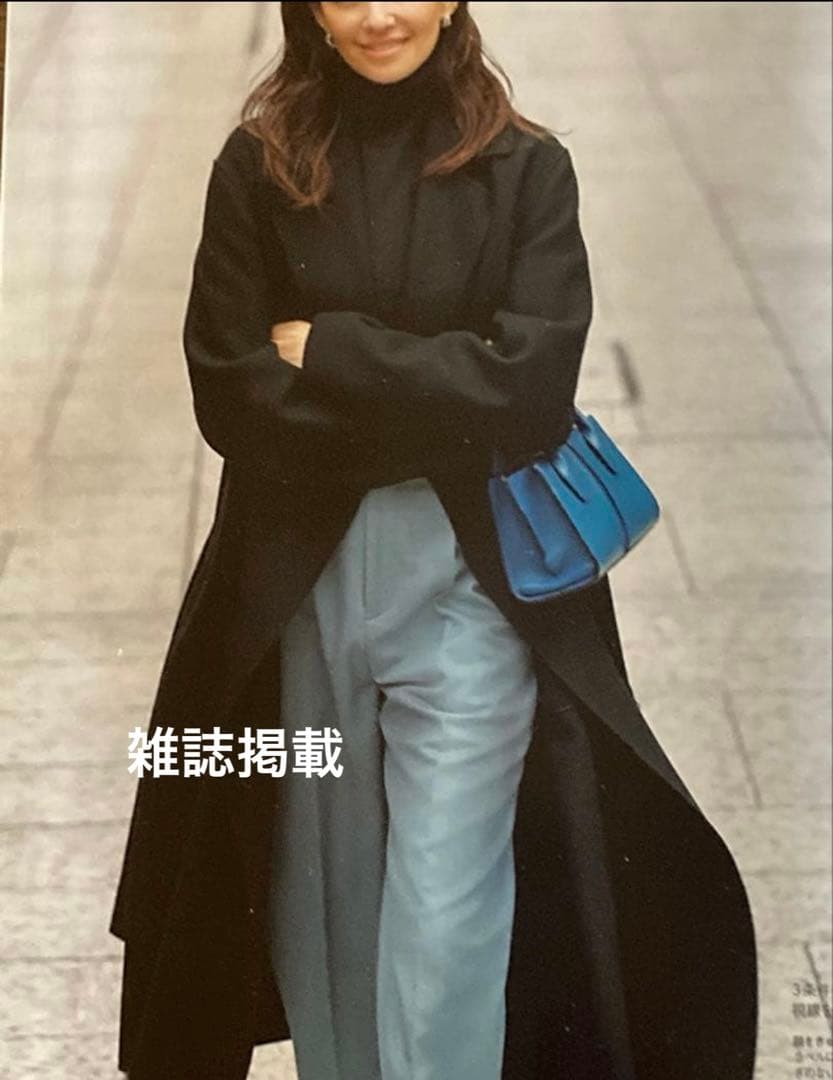 美品　ブラミンク　BLAMINK　ウールコート　リバー　ダブルフェイス