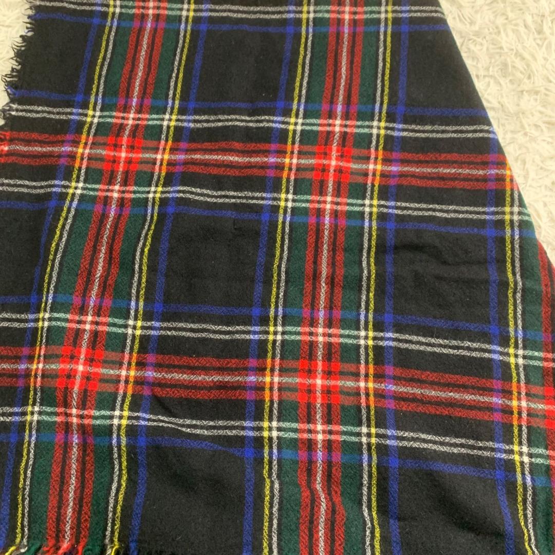 15211トリココムデギャルソン 大判 マフラー ブランケット タータンチェック