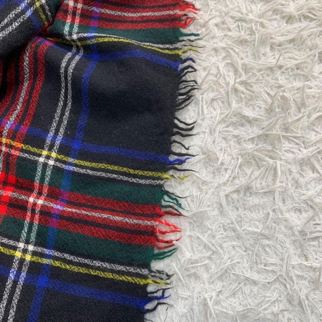 15211トリココムデギャルソン 大判 マフラー ブランケット タータンチェック