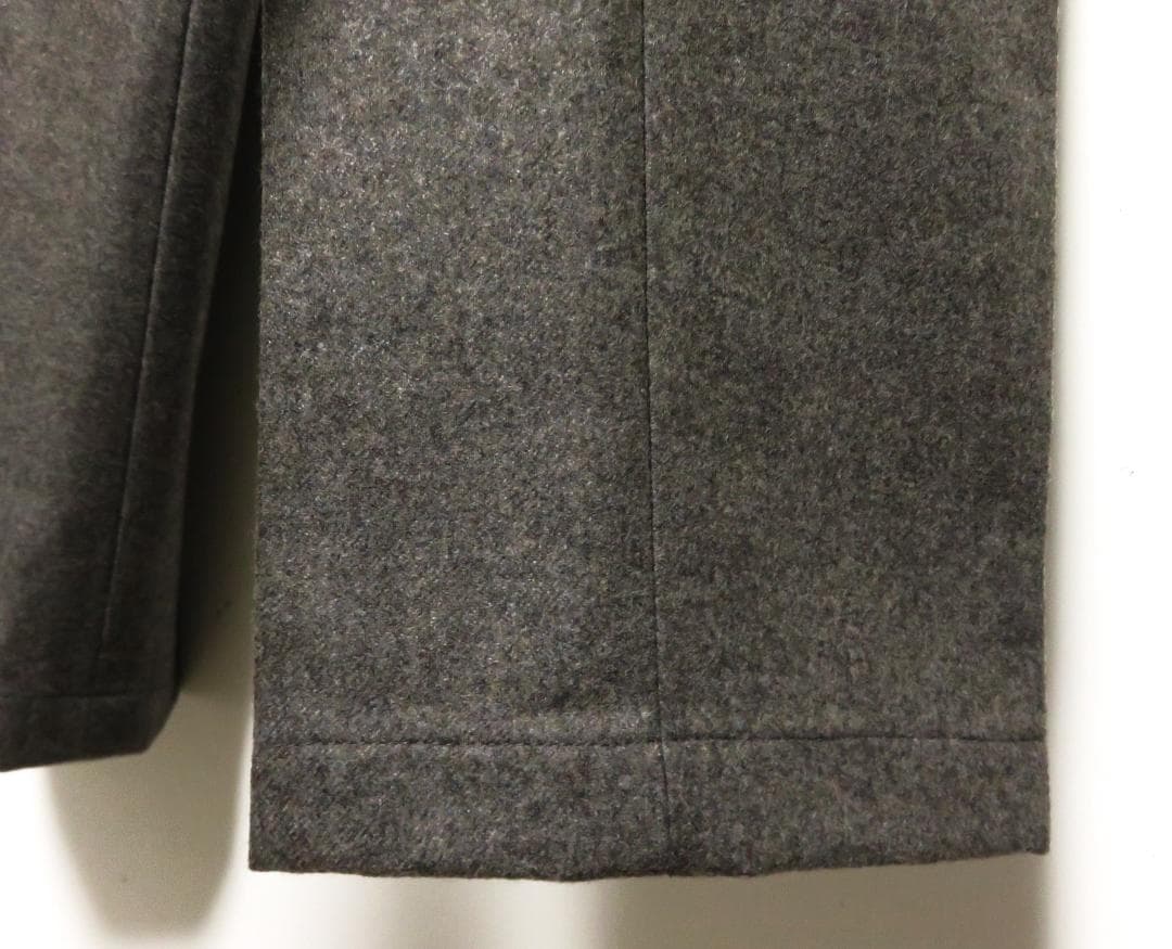 VIGANO フランネル ウール 2プリーツ スラックス 44 ライトブラウン