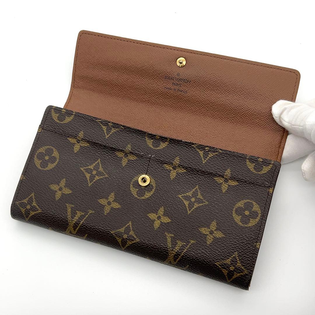 ルイヴィトン 長財布 ポシェットポルトモネクレディ モノグラム 男女兼用