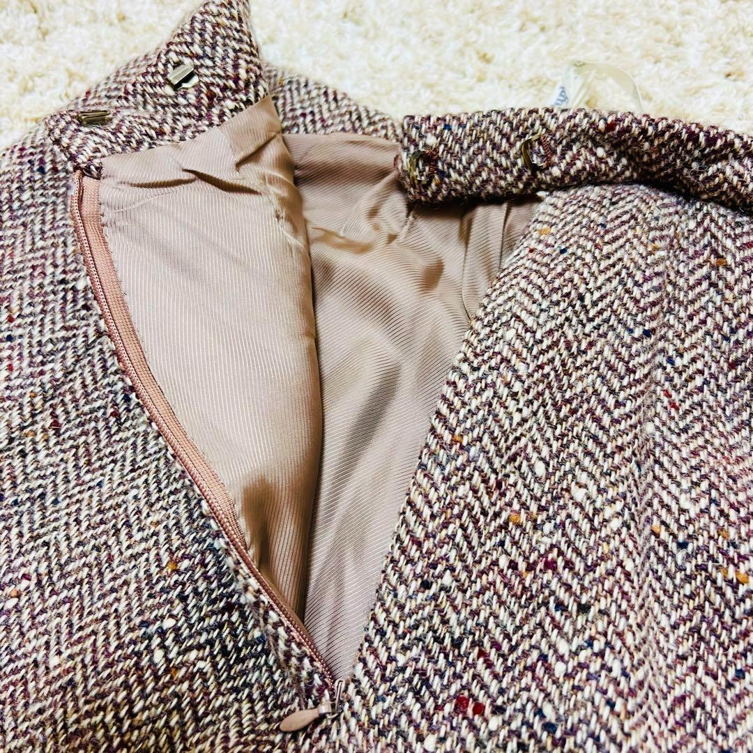 希少✨️ BURBERRY バーバリー ブラウン ツイード スカートセットアップ