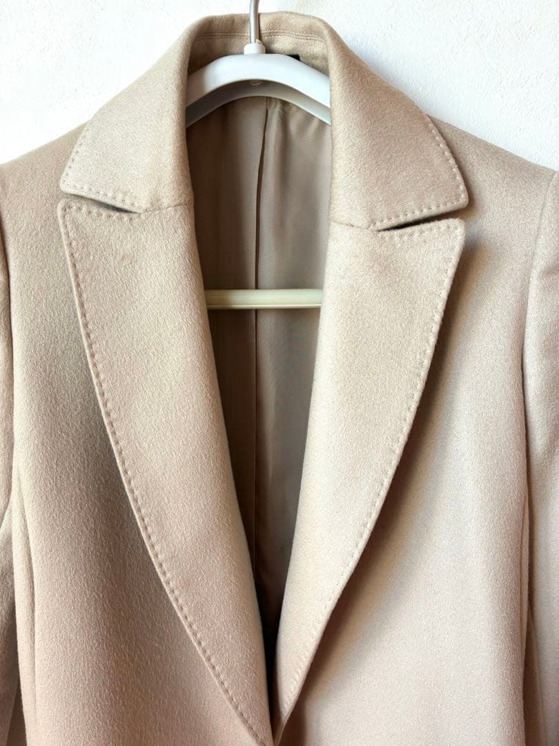 コモサデモード　カシミヤ　ベージュ ロングコート ベルト付き