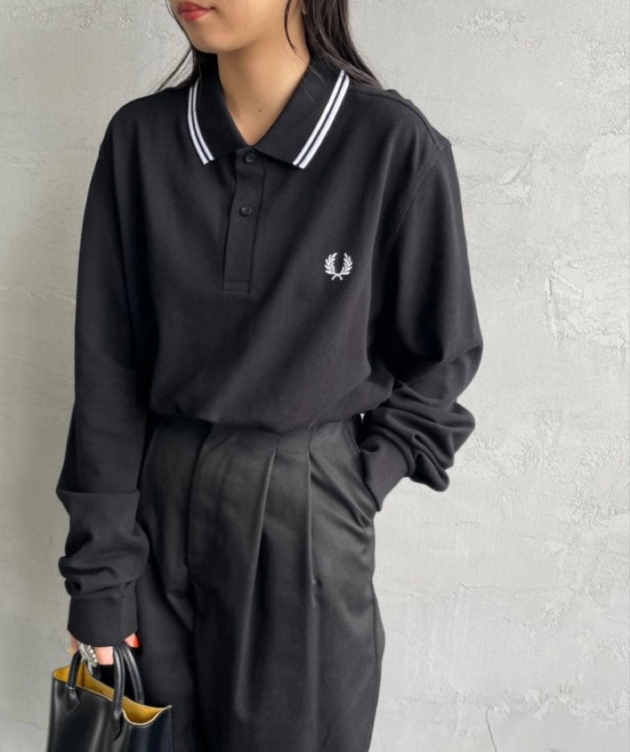 【WEB限定】FRED PERRYツインティップライン ロングスリーブポロシャツ