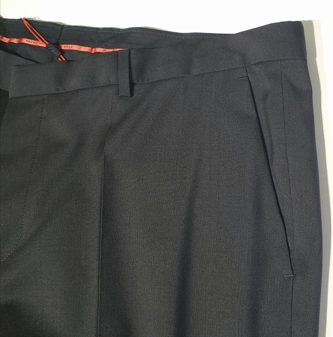 HUGO BOSS 黒 スラックス 40インチ 大きいサイズ 未使用新品タグ付き