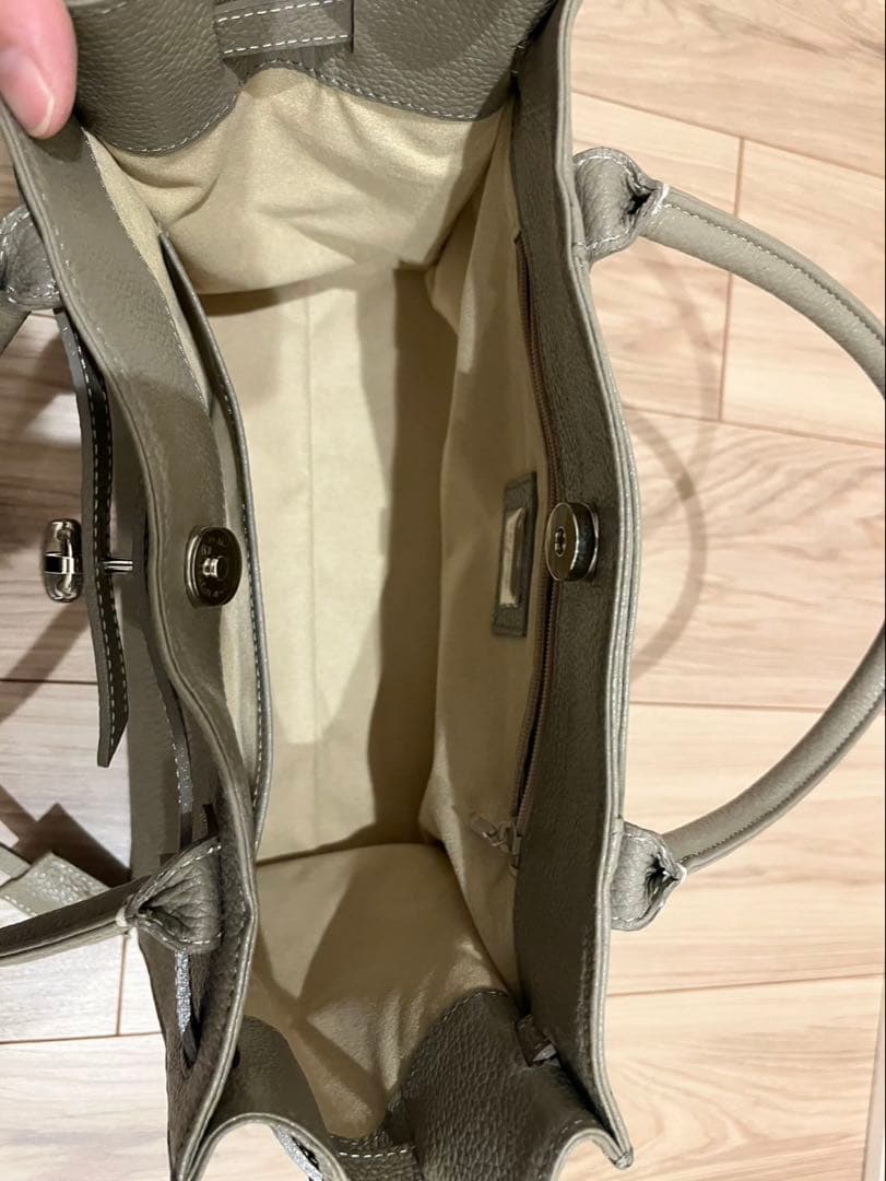 傳濱野 グレー トートバッグ