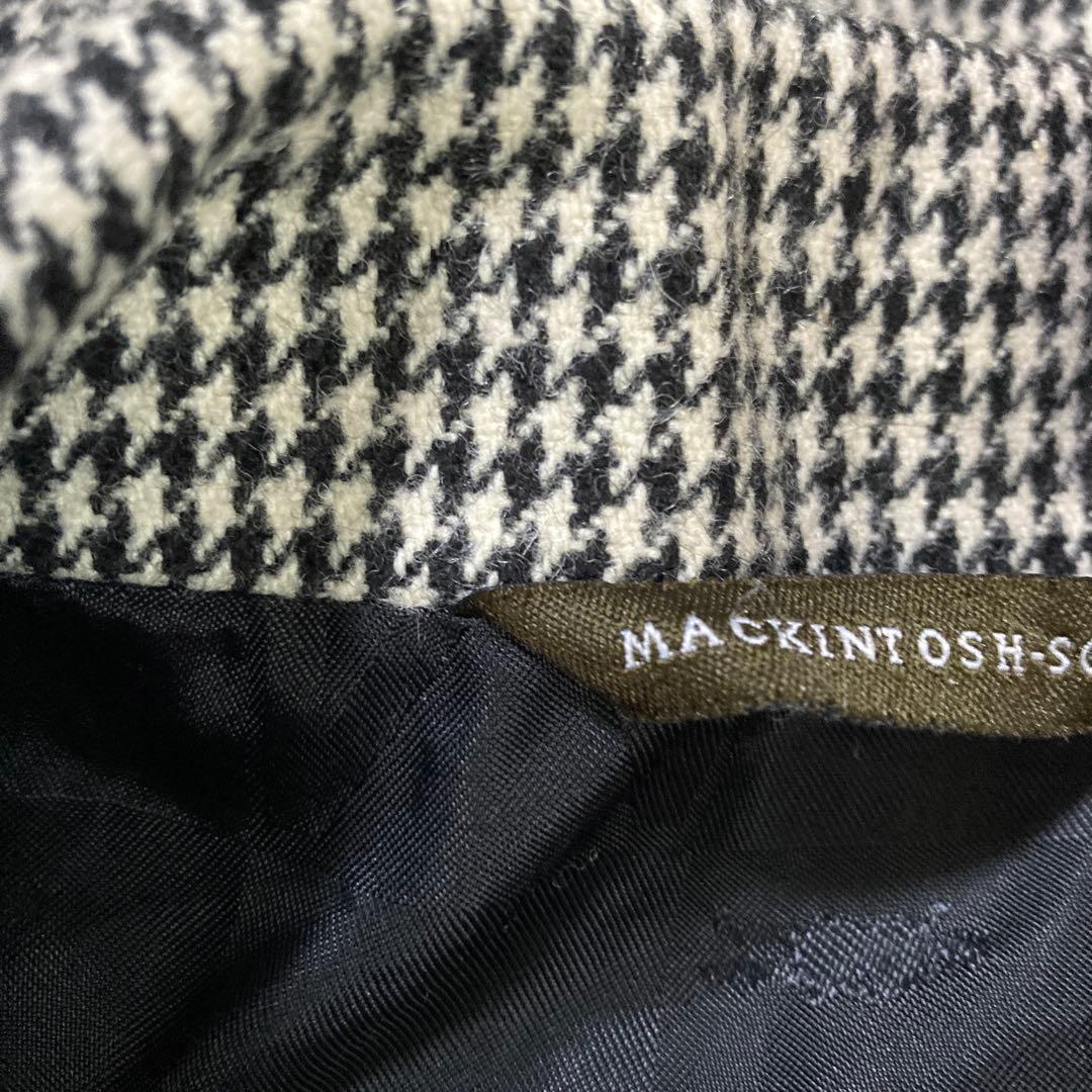 極美品 マッキントッシュ チェスターコート ダブル 千鳥格子 ウール M 英国製