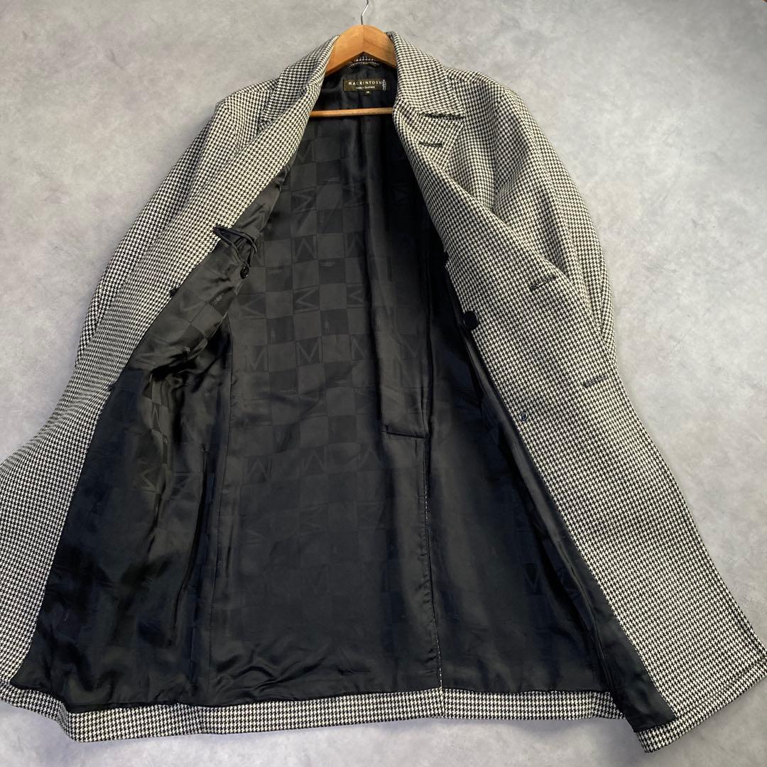 極美品 マッキントッシュ チェスターコート ダブル 千鳥格子 ウール M 英国製