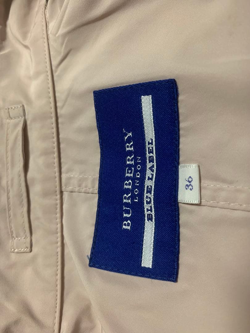 ジャケット　36号　バーバリーブルーレーベル　ベージュ　コンパクト　ポーチ