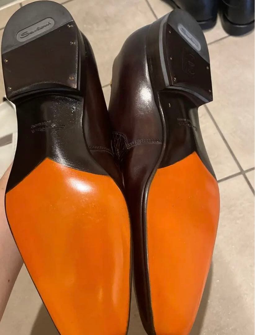 Ando　Santoni サントーニ カーフ×クロコダイル ダークブラウン