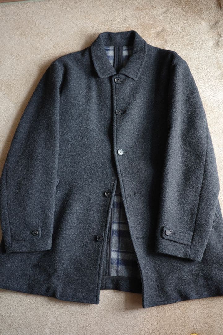 PAPAS + パパス プラス ウール×カシミア×アンゴラ コート