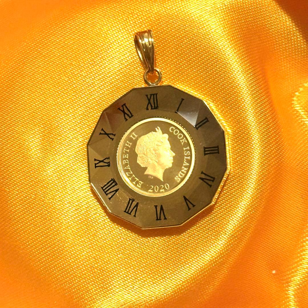 Dogs K18/K24イエローゴールド2020年発行金貨ペンダント