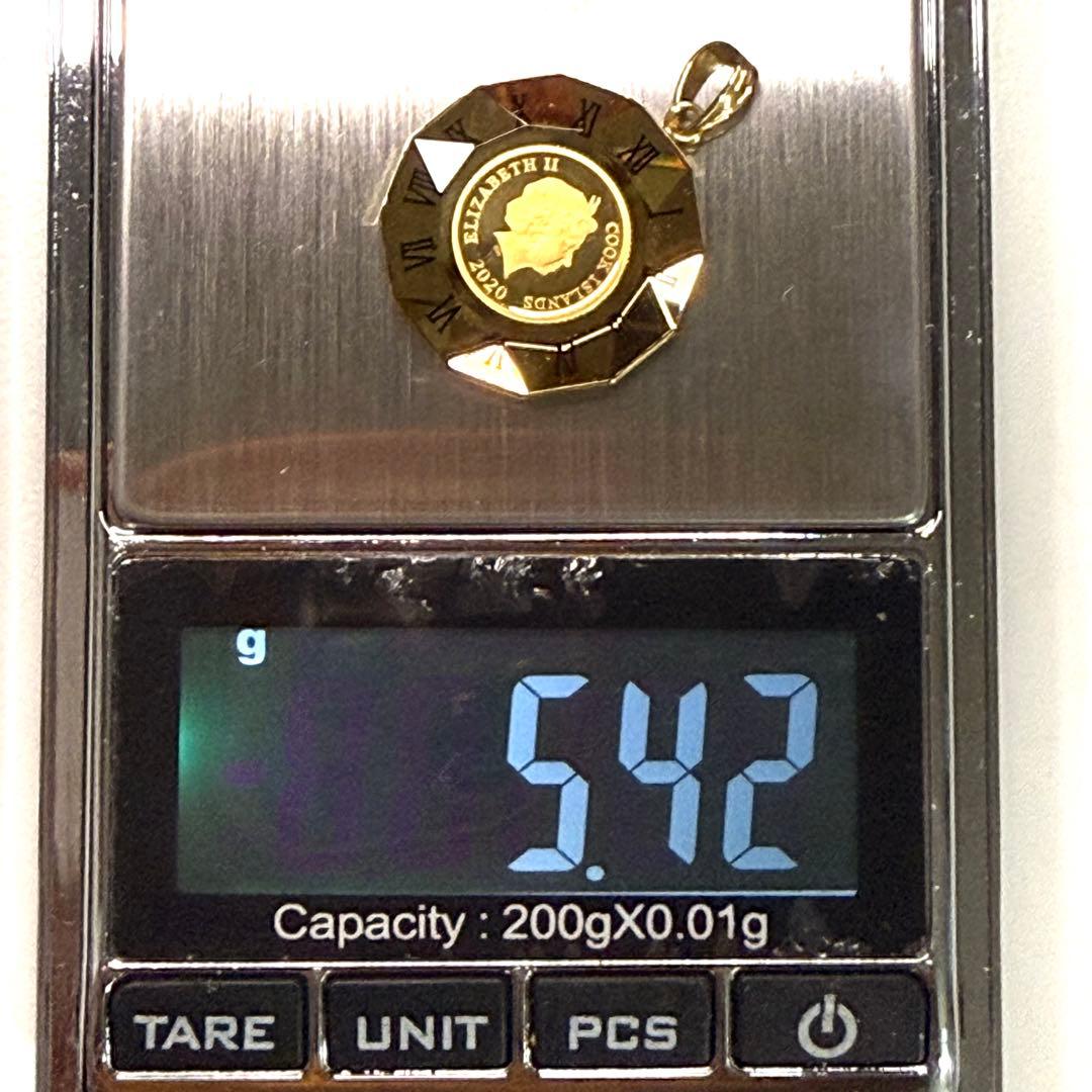 Dogs K18/K24イエローゴールド2020年発行金貨ペンダント