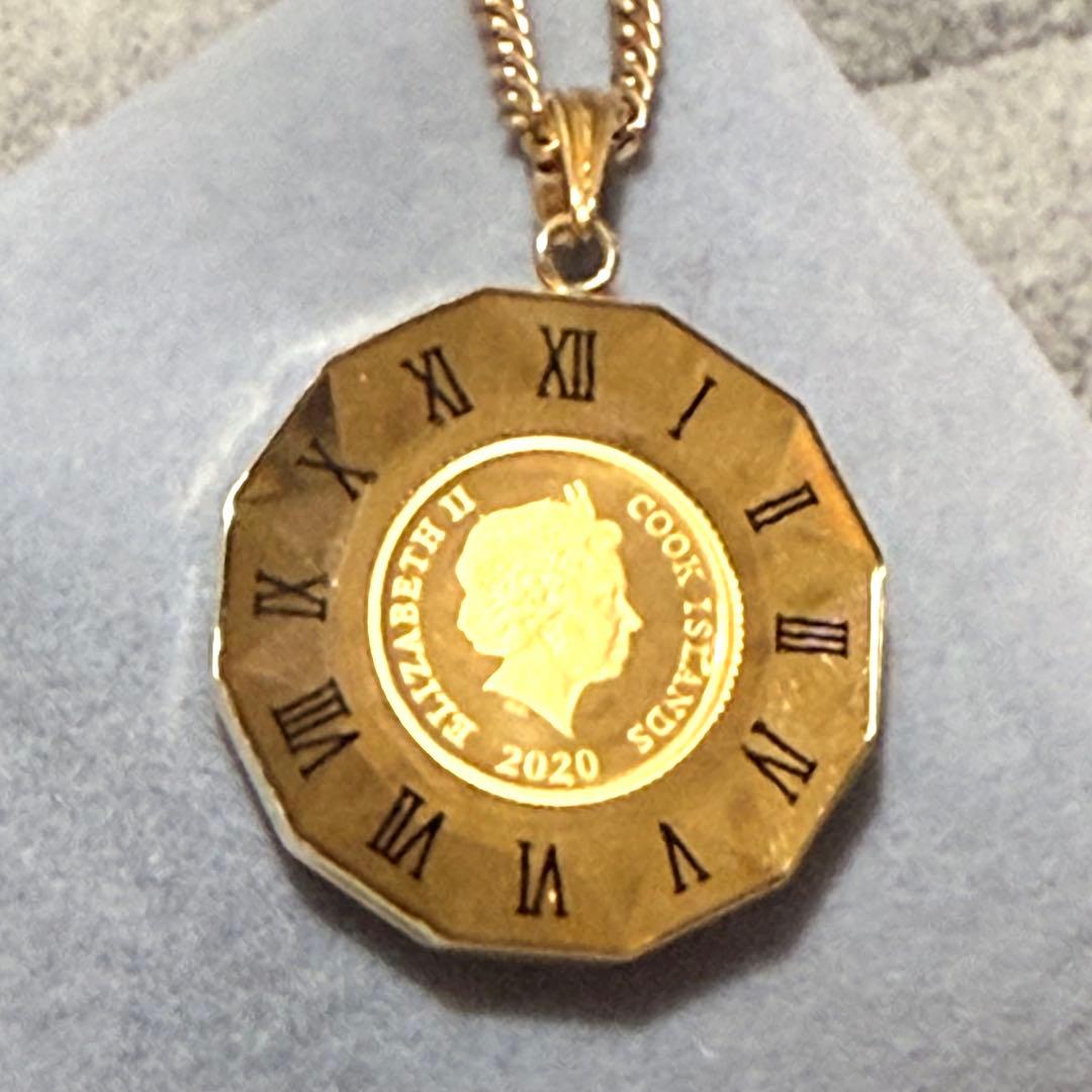 Dogs K18/K24イエローゴールド2020年発行金貨ペンダント