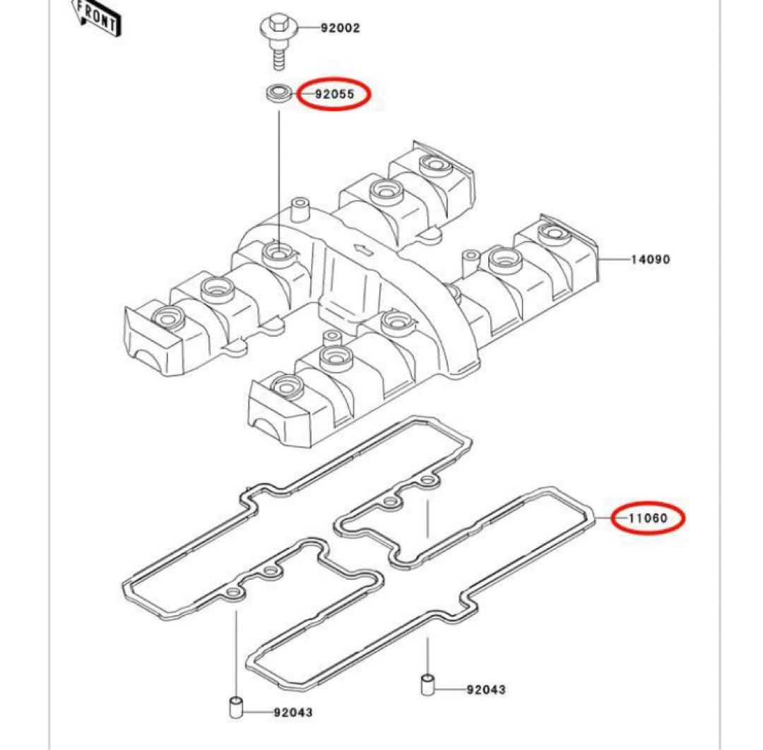 ゼファー χ ヘッド カバー ガスケット シール ワッシャー カムカバープラグ