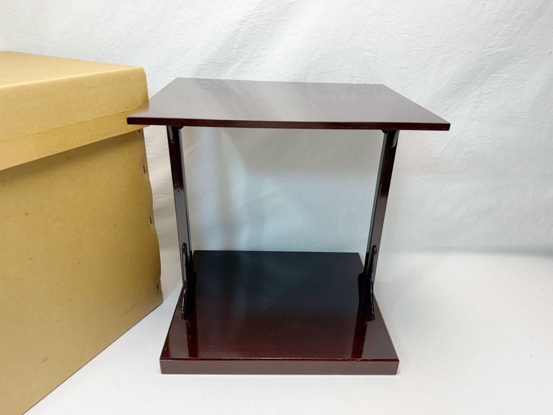 ほぼ未使用 茶道具 溜塗 小及棚 台 藪内流 遠州流 石州流 水指棚 元箱