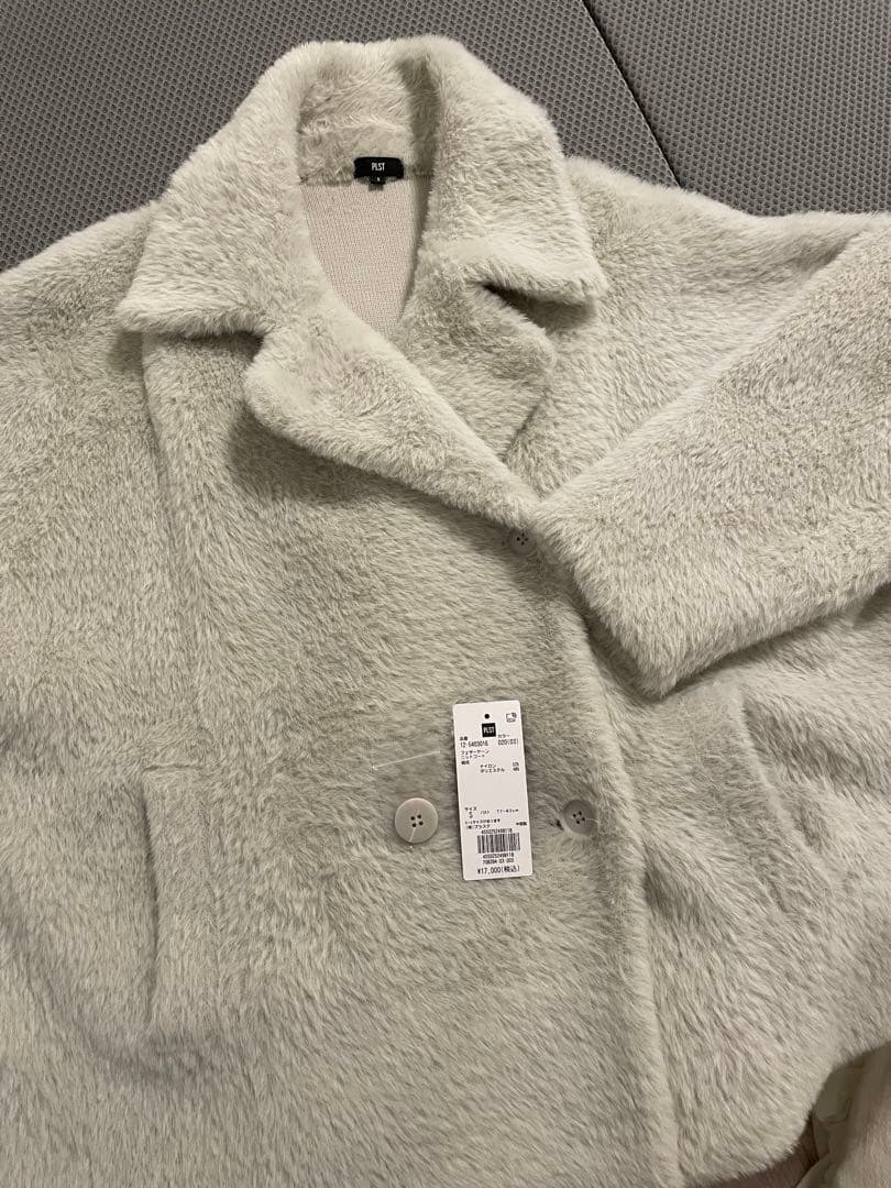 PLST フェザーヤーンニットコート