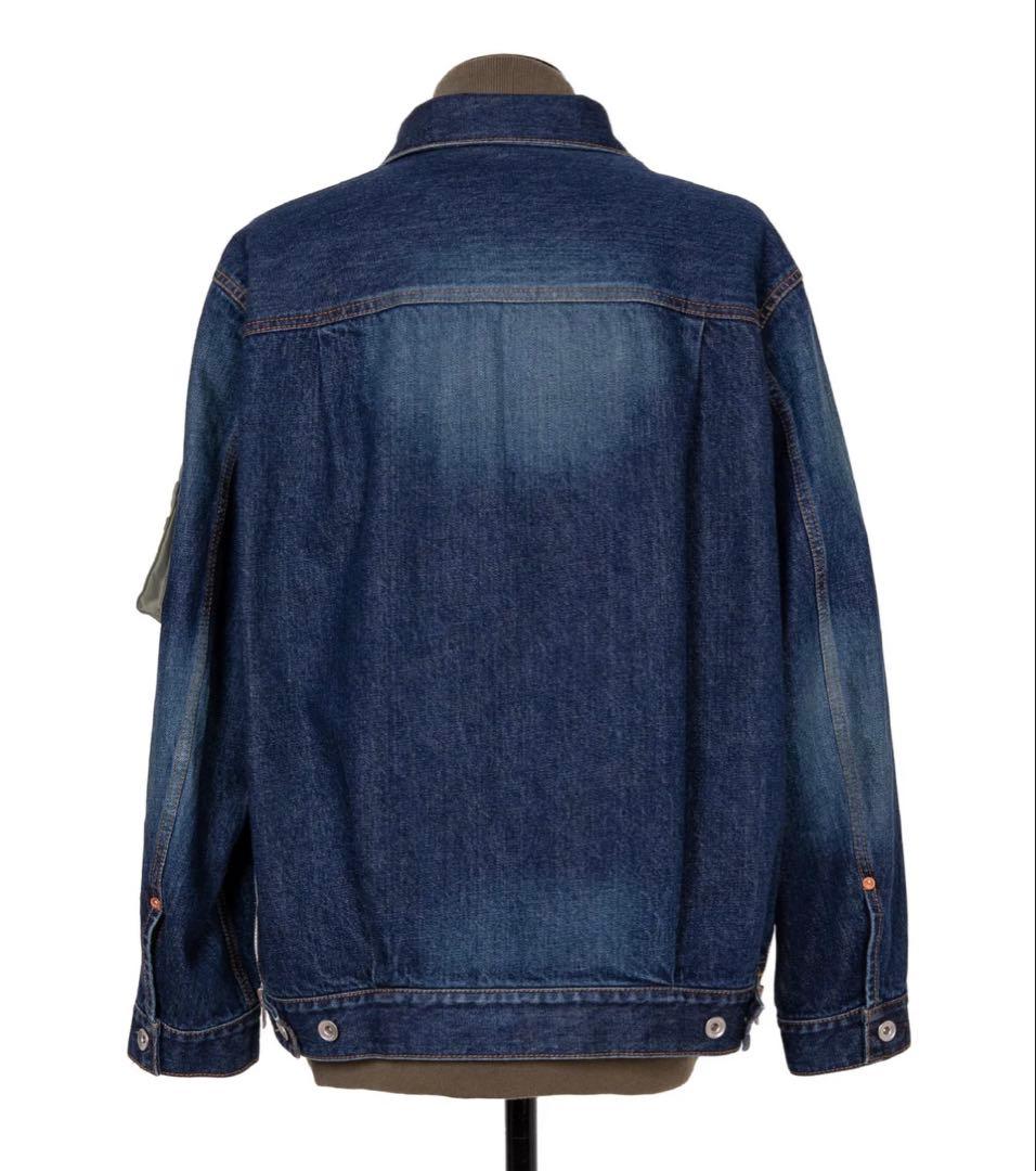 Sacai Denim × Nylon Twill Jacketブルー サイズ1