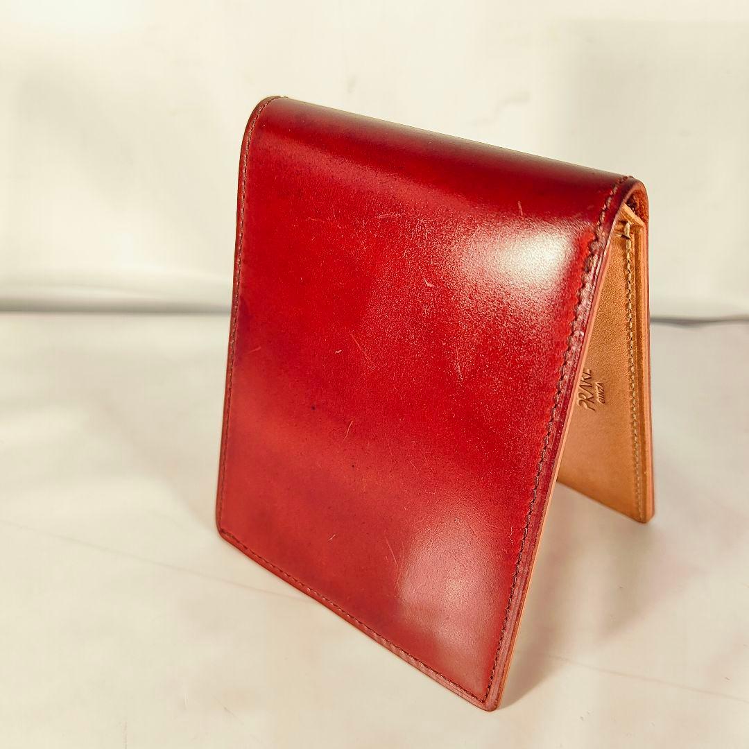 【コードバン】プレリーギンザ　日本製正規品　高級馬革財布　極艶バーガンディレザー