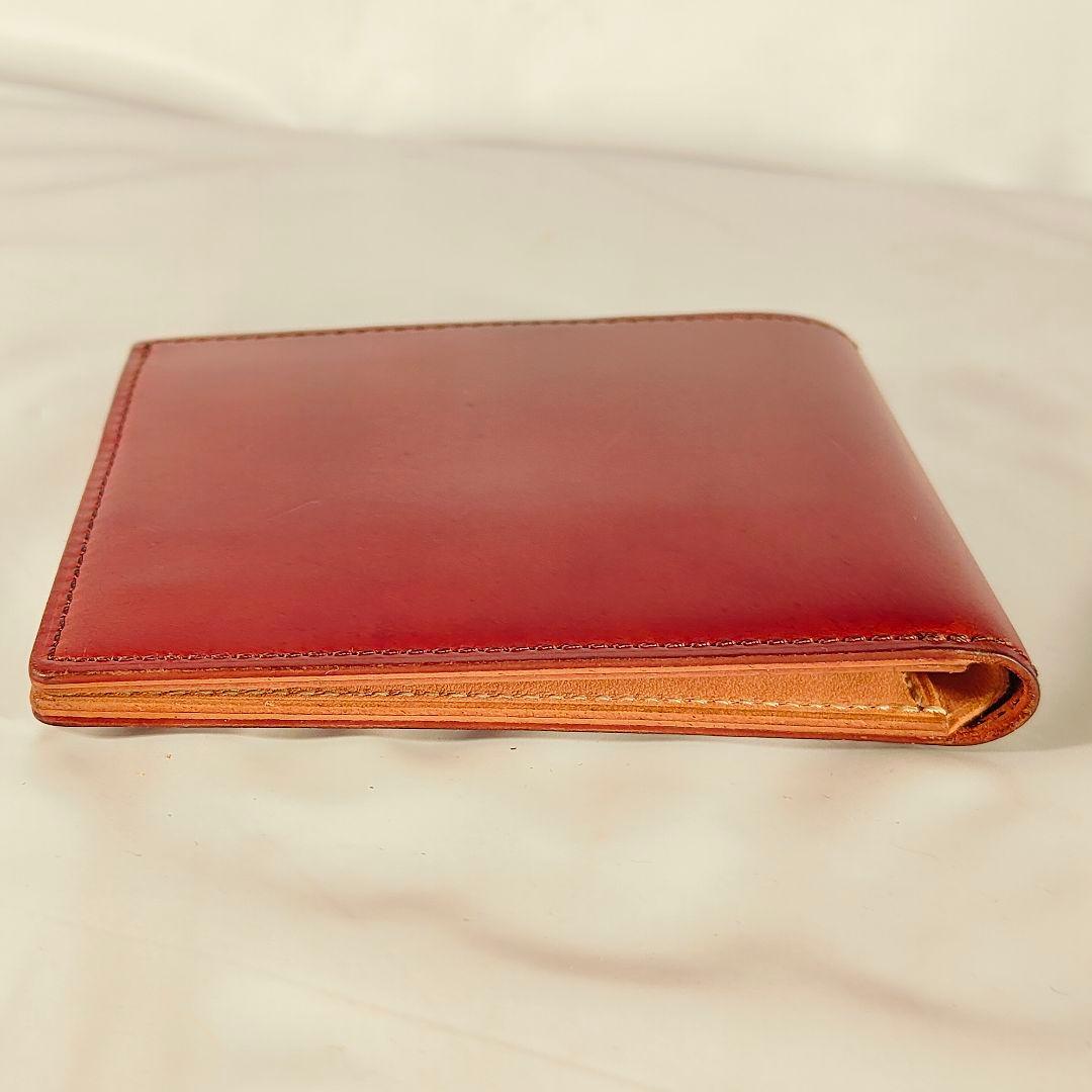 【コードバン】プレリーギンザ　日本製正規品　高級馬革財布　極艶バーガンディレザー