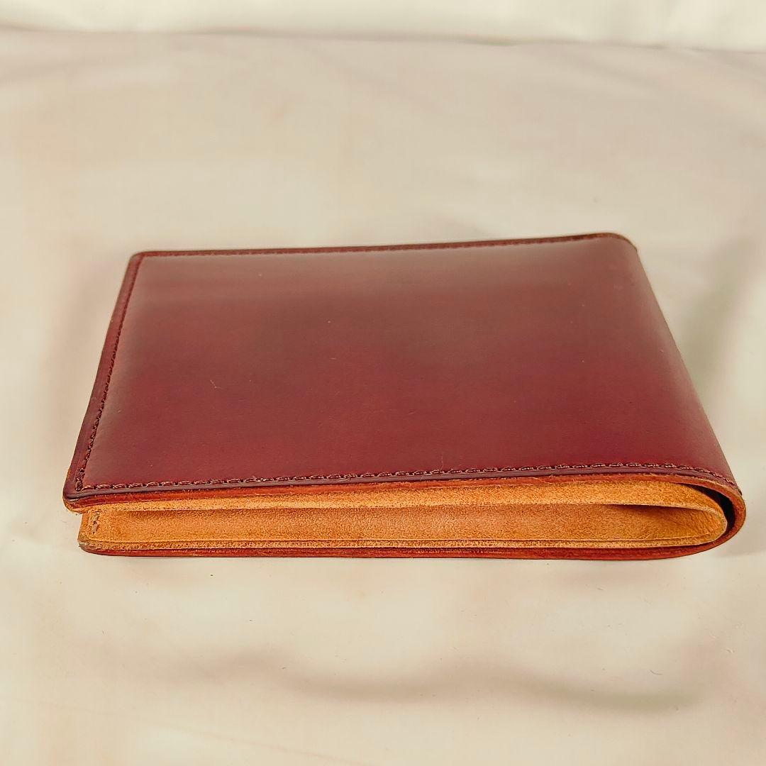 【コードバン】プレリーギンザ　日本製正規品　高級馬革財布　極艶バーガンディレザー