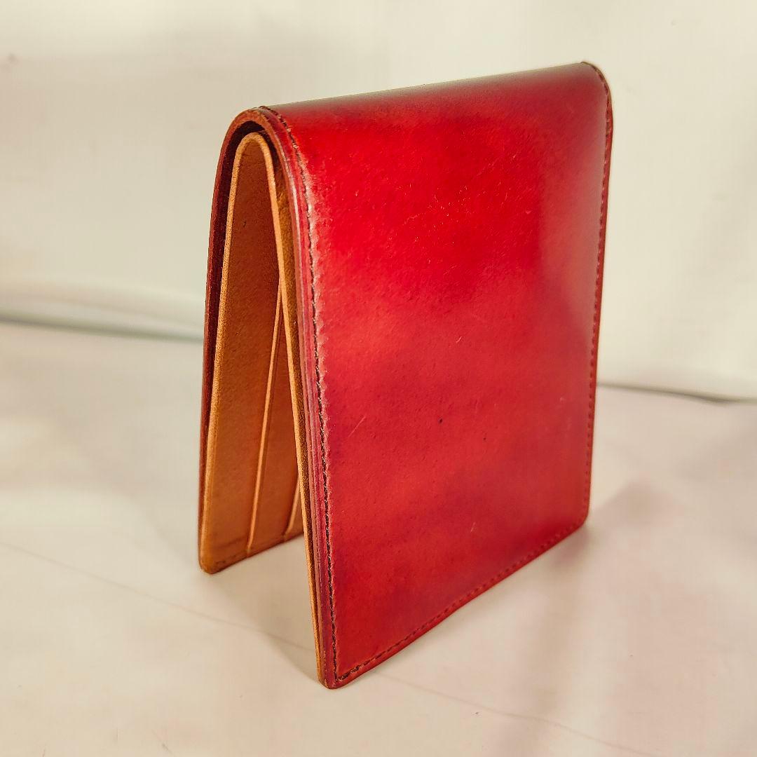 【コードバン】プレリーギンザ　日本製正規品　高級馬革財布　極艶バーガンディレザー