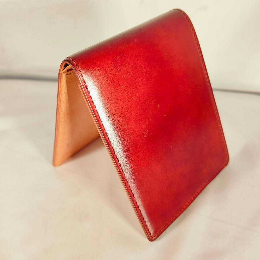 【コードバン】プレリーギンザ　日本製正規品　高級馬革財布　極艶バーガンディレザー