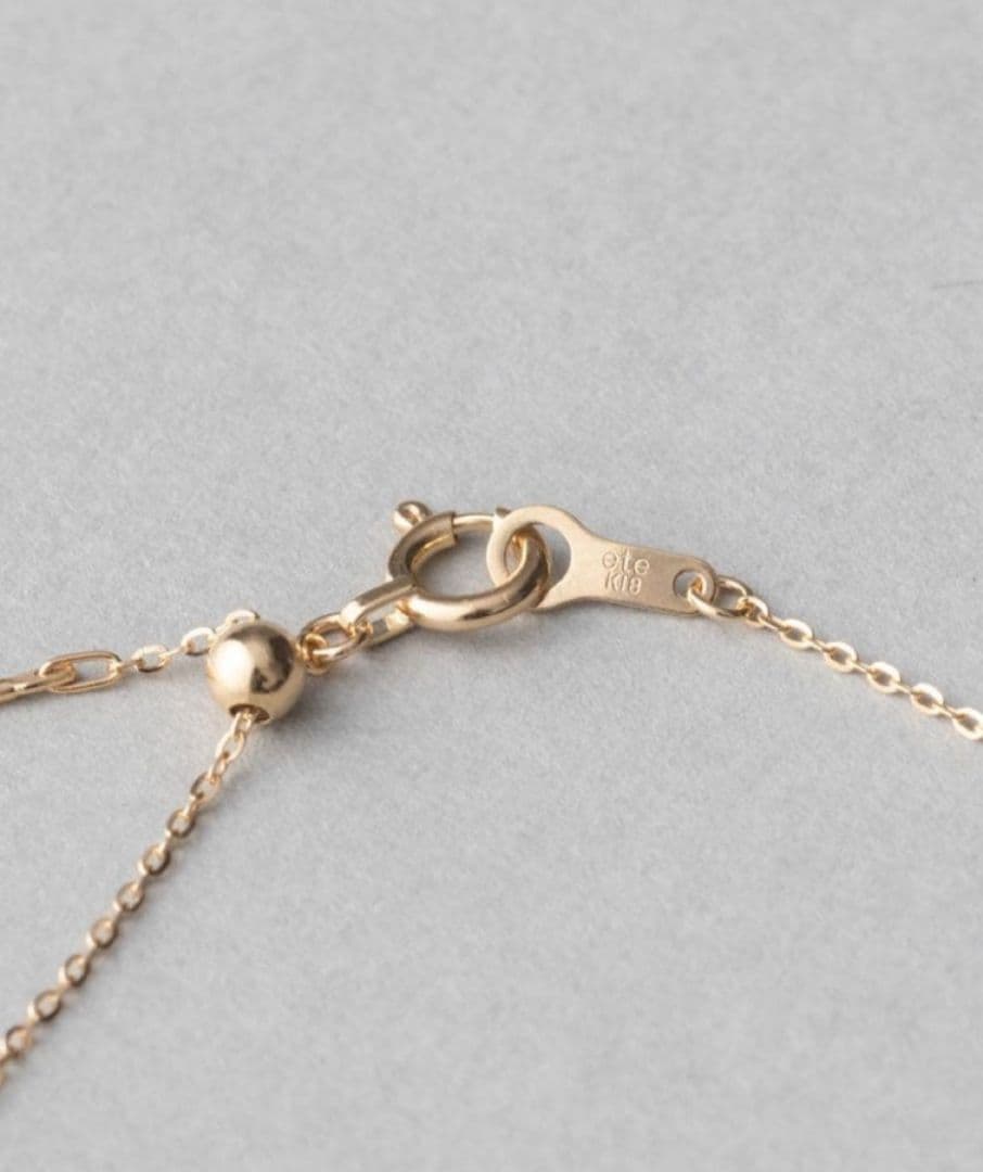 ete K18YG ミラーカットチェーン ネックレス