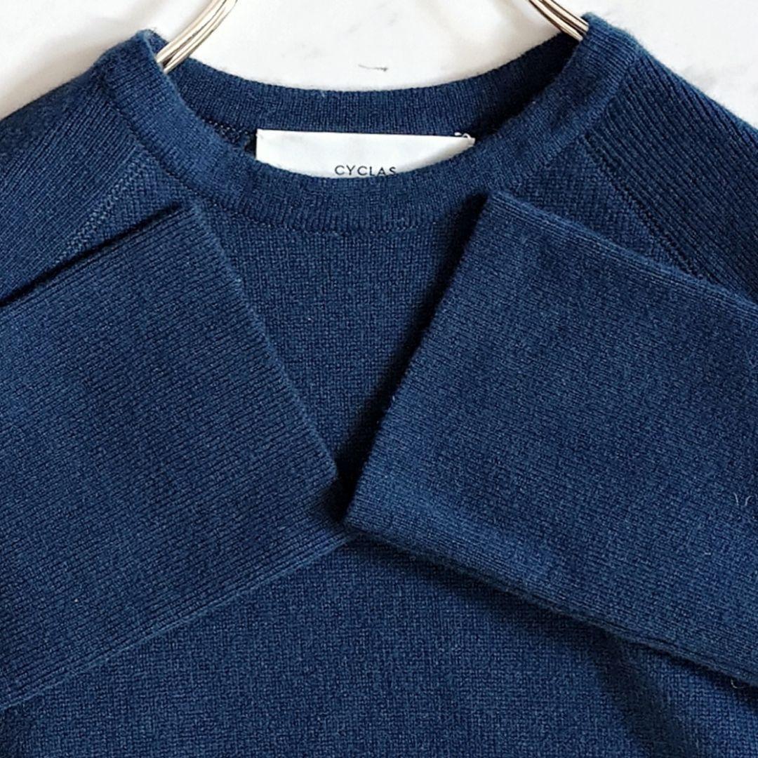 美品✨​シクラス CYCLAS 日本製 上質ウールプリーツ ニットワンピース